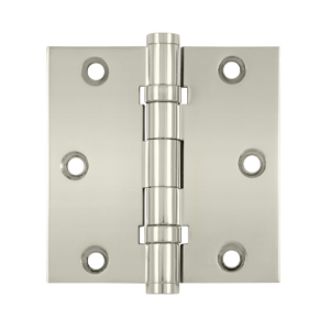 DSB35B14 3.5 x 3.5 in. Square Ball Bearings Hinge, Bright Nickel - Solid