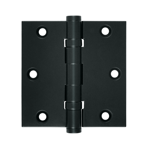 DSB35B19 3.5 x 3.5 in. Square Ball Bearings Hinge, Black - Solid