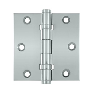 DSB35B26 3.5 x 3.5 in. Square Ball Bearings Hinge, Bright Chrome - Solid