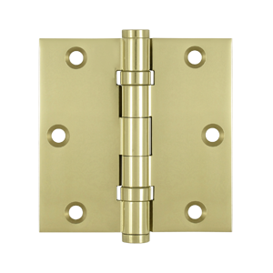 DSB35B3-UNL 3.5 x 3.5 in. Square Ball Bearings Hinge- Unlacquered Bright
