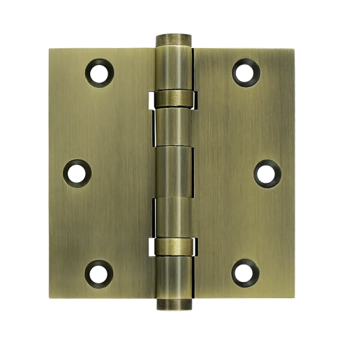 3.5 x 3.5 in. Square Ball Bearings Hinge, Antique