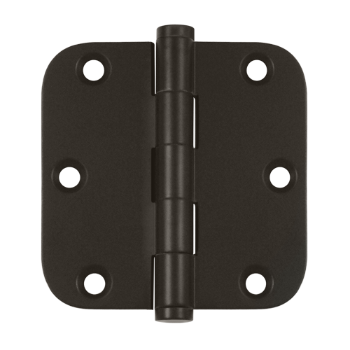 DSB35R510B 3.5 x 3.5 x 0.62 in. Radius Hinges, Oil Rubbed Bronze - Solid