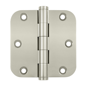DSB35R514 3.5 x 3.5 x 0.62 in. Radius Hinges, Bright Nickel - Solid