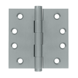 DSB426D 4 x 4 in. Square Hinges, Satin Chrome - Solid Brass - Pack of 2