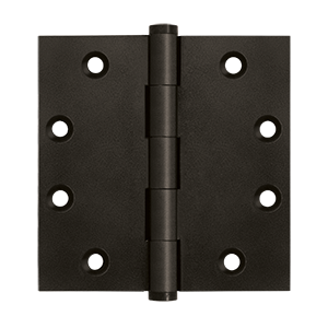 DSB4510B 4.5 x 4.5 in. Square Hinges- Oil Rubbed Bronze - Solid Brass - Pack of 2