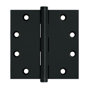 DSB4519 4.5 x 4.5 in. Square Hinges, Black - Solid Brass - Pack of 2