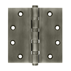 DSB45B15A 4.5 x 4.5 in. Square Ball Bearings Hinges, Antique Nickel - Solid