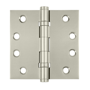 DSB4B14 4 x 4 in. Square Ball Bearings Hinges, Bright Nickel - Solid