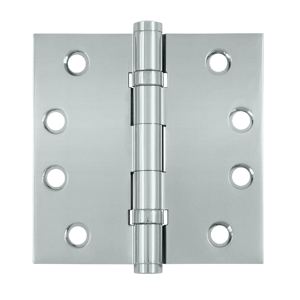DSB4B26 4 x 4 in. Square Ball Bearings Hinges, Bright Chrome - Solid