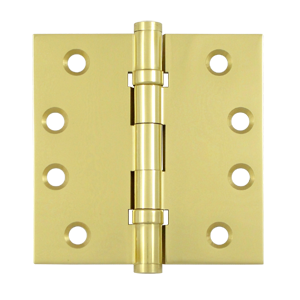 4 x 4 in. Square Ball Bearings Hinges, Bright