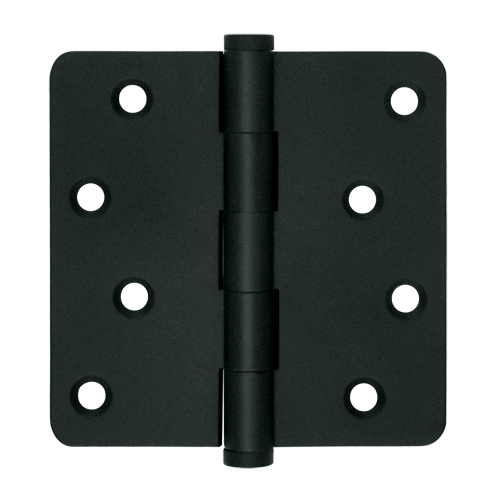 DSB4R419-RZ 4 x 4 x 0.25 in. Radius Hinges - Zig-Zag, Black - Solid