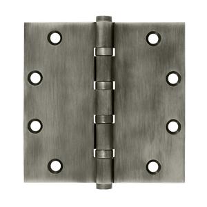 Antique Nickel Square Ball Bearing Hinge, Holes per Leaf: 4