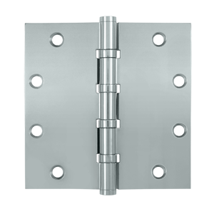 Bright Chrome Square Ball Bearing Hinge, Holes per Leaf: 4