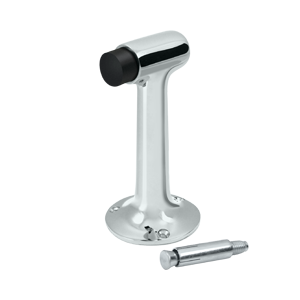 6 in. Heavy Duty Floor Mount Bumper, Bright Chrome - Solid