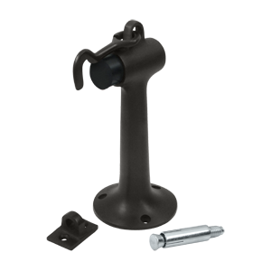 Picture of Deltana DSF630U10B 6 in. Heavy Duty Floor Mount Bumper with Hook &amp; Eye&#44; Oil Rubbed Bronze - Solid 