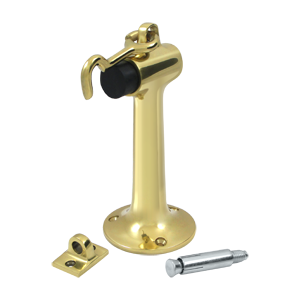 DSF630U3 6 in. Heavy Duty Floor Mount Bumper with Hook & Eye, Bright