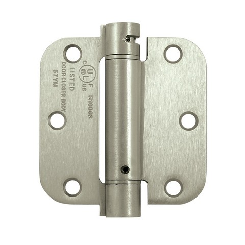 3.5 x 3.5 x 0.62 in. Spring Hinge- Satin Nickel - Steel