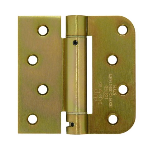 4 x 4 x 0.62 Square Spring Hinge- Zinc Dichromate Plated - Steel