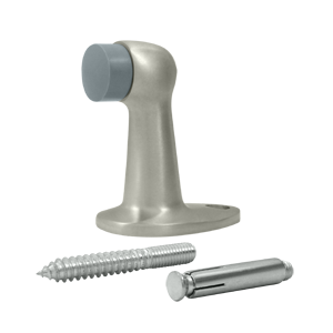 2.87 in. Floor Door Bumper, Satin Nickel - Solid