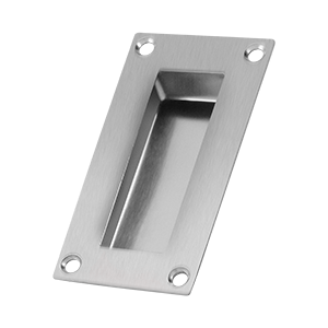 FP155U32D 4 x 2 x 0.43 in. Rectangular Flush Pull- Satin Stainless Steel