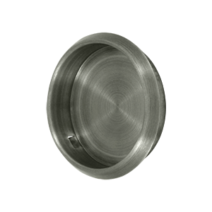 2.12 in. Diameter Round Flush Pull, Antique Nickel - Solid