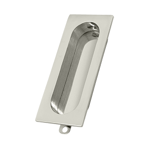 FP222U14 3.12 x 0.93 in. Rectangle Flush Pull- Bright Nickel - Solid
