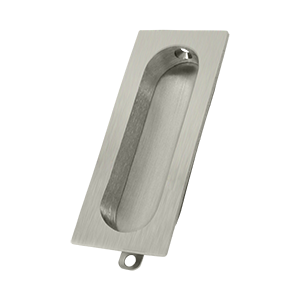 3.12 x 0.93 in. Rectangle Flush Pull, Satin Nickel - Solid