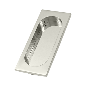 FP4134U14 4 x 1.62 x 0.37 in. Large Flush Pull- Bright Nickel - Solid