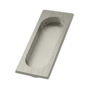 4 x 1.62 x 0.37 in. Large Flush Pull, Satin Nickel - Solid