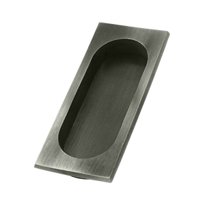 FP4134U15A 4 x 1.62 x 0.37 in. Large Flush Pull- Antique Nickel - Solid