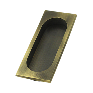 FP4134U5 4 x 1.62 x 0.37 in. Large Flush Pull- Antique