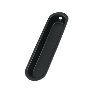 4 x 1 x 0.5 in. Flush Pull- Black - Solid