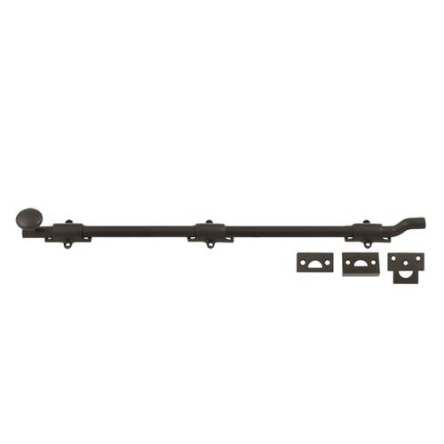 24 in. Heavy Duty Surface Bolt with Off-set, Oil Rubbed Bronze - Solid