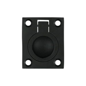 FRP175U19 1.75 x 1.37 in. Flush Ring Pull- Black - Solid