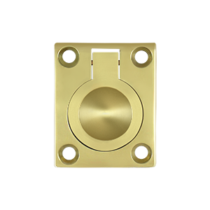 1.75 x 1.37 in. Flush Ring Pull, Bright