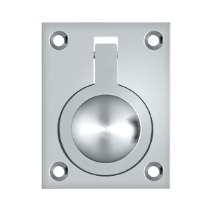 FRP25U26 2.5 x 1.87 in. Flush Ring Pull- Bright Chrome - Solid