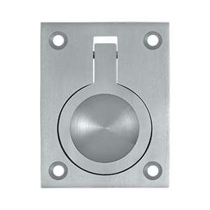 FRP25U26D 2.5 x 1.87 in. Flush Ring Pull, Satin Chrome - Solid