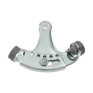 Adjustable Hinge Mounted Pin Stop, Bright Chrome - Solid
