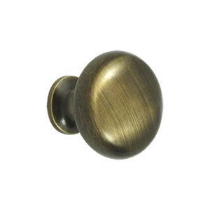 KR114U5 Knob Round Solid- Antique