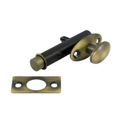 MB175U5 Mortise Bolt- Antique Brass - Solid Brass