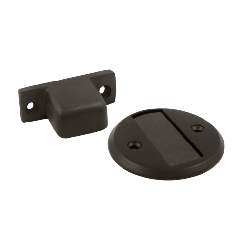 Magnetic Door Holder Flush 2.5 in. Diameter, Oil Rubbed Bronze - Solid