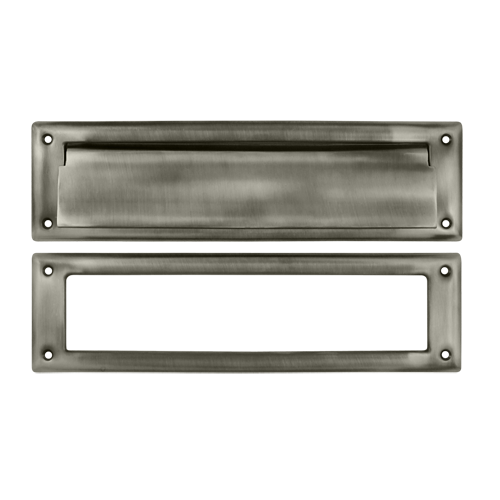 MS211U15A 13.12 in. Mail Slot with Interior Frame, Antique Nickel - Solid