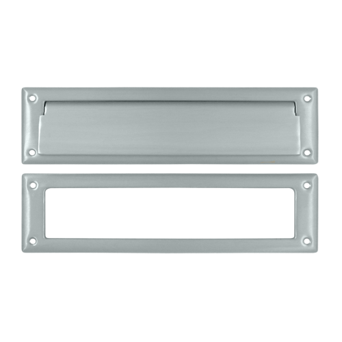 MS211U26D 13.12 in. Mail Slot with Interior Frame- Satin Chrome - Solid