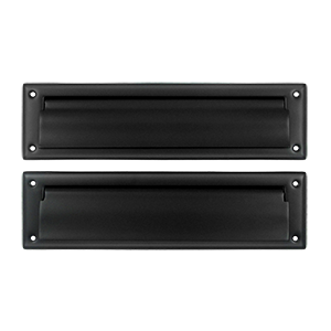 Picture of Deltana MS212U19 13.12 in. Mail Slot with Interior Flap- Black - Solid 