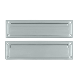 MS212U26D 13.12 in. Mail Slot with Interior Flap, Satin Chrome - Solid