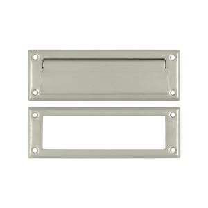 MS626U15 8.87 in. Mail Slot with Interior Frame- Satin Nickel - Solid