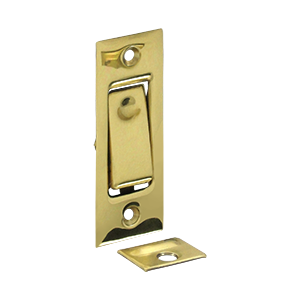 Pocket Door Bolts, Jamb Bolt Bright Brass