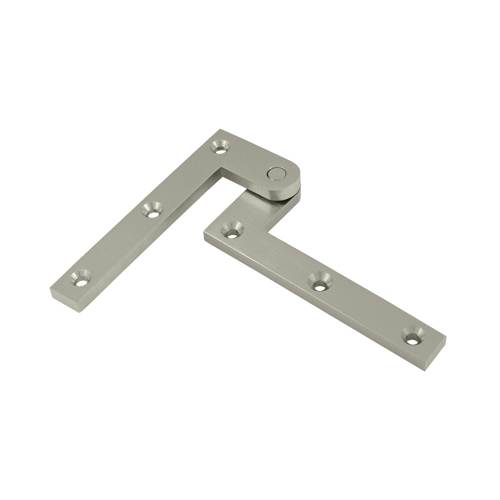 4.37 x 0.62 x 1.87 in. Hinge, Satin Nickel - Solid