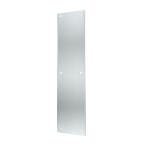 3.5 x 15 in. Push Plate, Bright Chrome - Solid