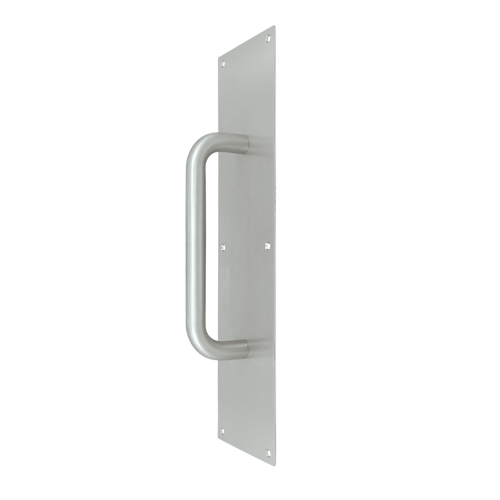 4 x 16 in. Pull Plate with Handle, Satin Stainless Steel - 25 Case